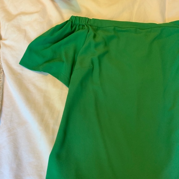 green off the shoulder blouse - Picture 2 of 3